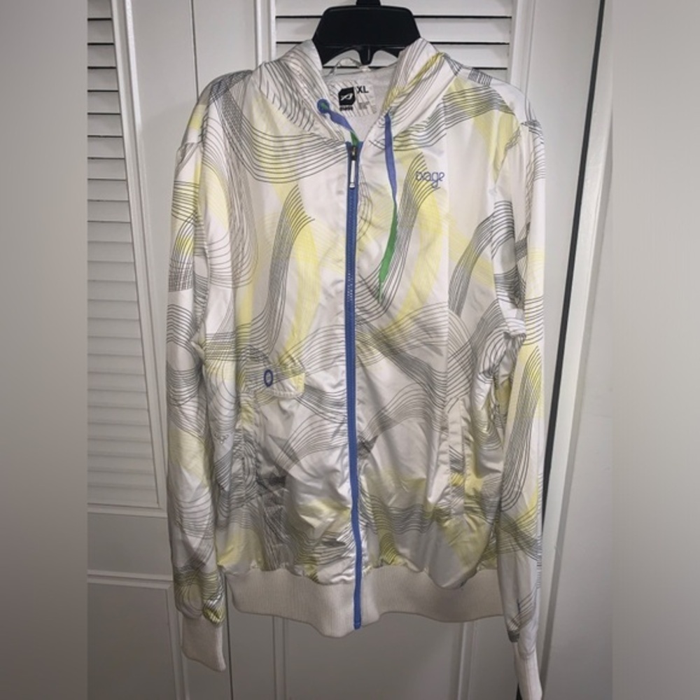 Orage Hooded Windbreaker Graphic Print, Size XL-A193